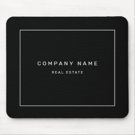 Modern minimalistisch Real Estate Black Muismat