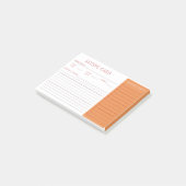 Modern minimalistisch receptenboek ontwerp post-it® notes (Schuin)