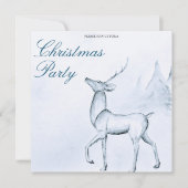 Modern minimalistisch rendier kerstfeestje kaart (Voorkant)