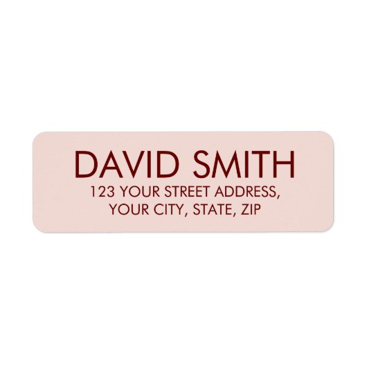 modern minimalistisch retouradres etiket (Voorkant)