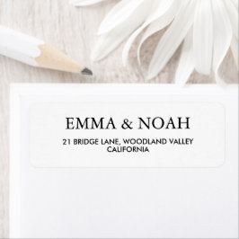 Modern minimalistisch retouradres etiket