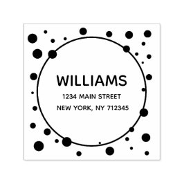 Modern minimalistisch retouradres familienaam  zelfinktende stempel