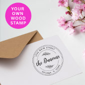 Modern minimalistisch retouradres groot rubberstempel