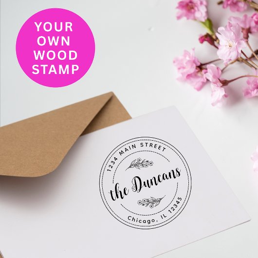 Modern minimalistisch retouradres groot rubberstempel