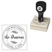 Modern minimalistisch retouradres groot rubberstempel (Gestempeld)