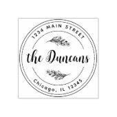 Modern minimalistisch retouradres groot rubberstempel (Afrduk)