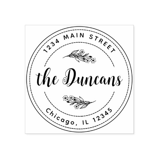 Modern minimalistisch retouradres groot rubberstempel (Afrduk)