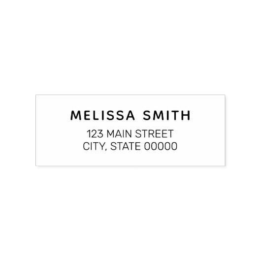 Modern minimalistisch retouradres rubberstempel (Afrduk)