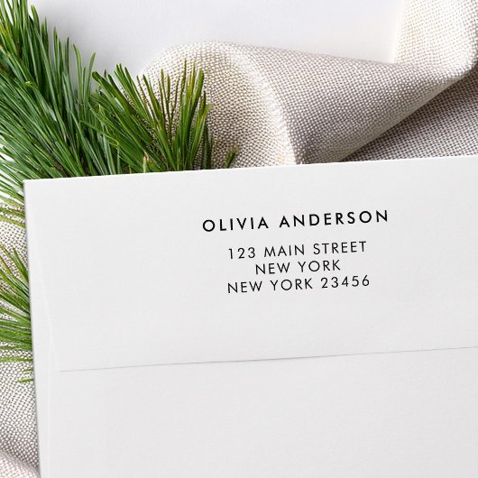 Modern minimalistisch retouradres rubberstempel