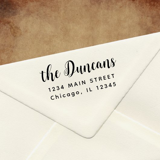 Modern minimalistisch retouradres rubberstempel