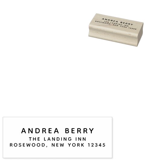 Modern minimalistisch retouradres rubberstempel (Gestempeld)