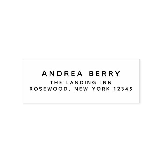 Modern minimalistisch retouradres rubberstempel (Afrduk)