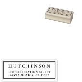 Modern minimalistisch retouradres voor typografie rubberstempel (Gestempeld)