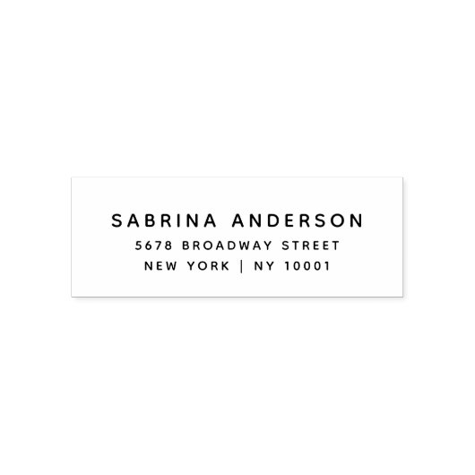 Modern minimalistisch retouradres  zelfinktende stempel (Design)