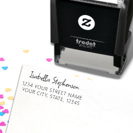 Modern minimalistisch retouradres  zelfinktende stempel