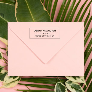 Modern minimalistisch retouradres  zelfinktende stempel