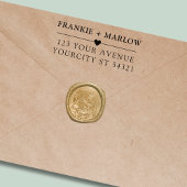 Modern minimalistisch retouradres  zelfinktende stempel