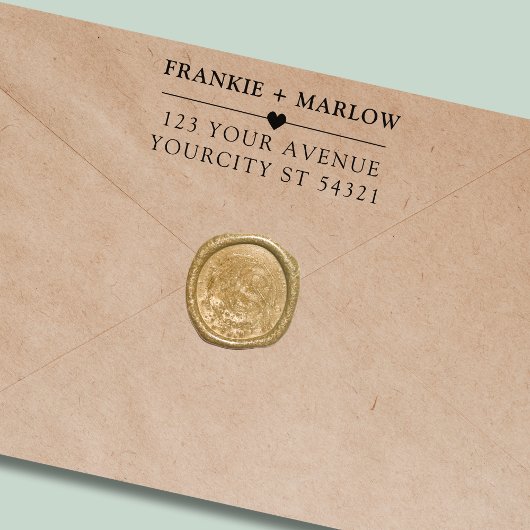 Modern minimalistisch retouradres  zelfinktende stempel