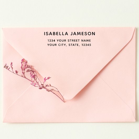 Modern Minimalistisch Retouradres Zelfinktende Stempel