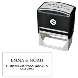 Modern minimalistisch retouradres zelfinktende stempel