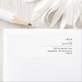 Modern minimalistisch retouradreslabel etiket (Insitu)