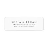 Modern Minimalistisch Retouradreslabel  Etiket (Voorkant)