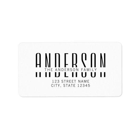 Modern Minimalistisch Retouradreslabel Etiket (Voorkant)