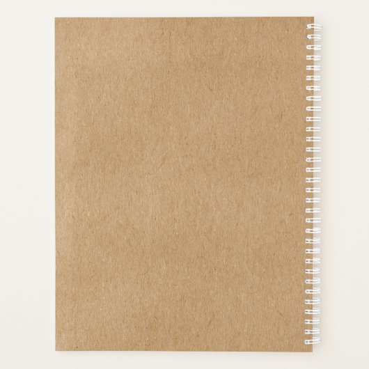 Modern minimalistisch ritueel script planner (Achterkant)