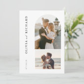 Modern minimalistisch Romantic fotohuwelijk Kaart (Staand voorkant)