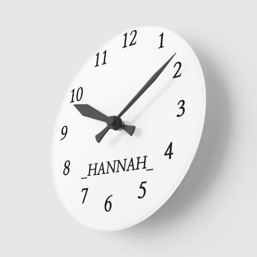 Modern minimalistisch ronde klok (Hoek)