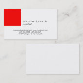 Modern minimalistisch rood Visitekaartje (Voorkant / Achterkant)