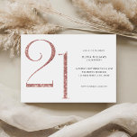 Modern Minimalistisch Roos Gold 21st Birthday Kaart<br><div class="desc">Moderne minimalistische 21ste verjaardagsuitnodiging met eenvoudig design met een stijlvol design en elegant script.</div>