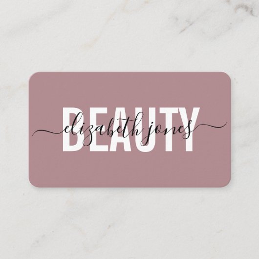 Modern minimalistisch Roos Gold Visitekaartje (Voorkant)