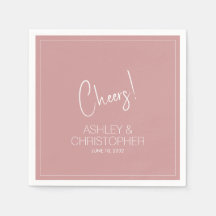 Modern minimalistisch Roos huwelijk