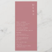 Modern minimalistisch Roos Menu (Voorkant)