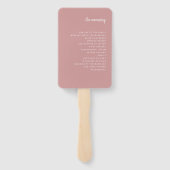 Modern minimalistisch Roos van het Manuscript Dust Handwaaier (Achterkant)