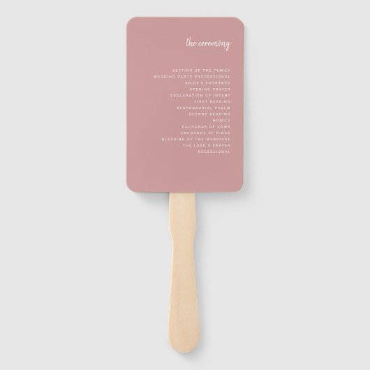 Modern minimalistisch Roos van het Manuscript Dust Handwaaier (Achterkant)