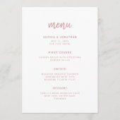 Modern minimalistisch Roos van het Manuscript Dust Menu (Voorkant)
