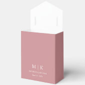 Modern minimalistisch Roos van het Monogram Weddin Bedankdoosjes (Open)