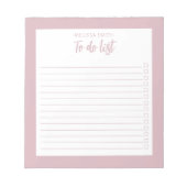 Modern minimalistisch Roos voor een mosterd Notitieblok (Voorkant)