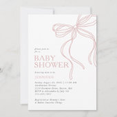 Modern minimalistisch roze boog Baby shower Kaart (Voorkant)