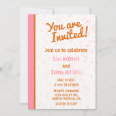 Modern minimalistisch roze en Oranje Kaart (Voorkant)