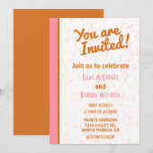 Modern minimalistisch roze en Oranje Kaart (Voorkant / Achterkant)