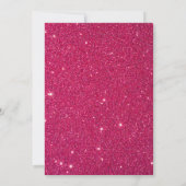 Modern minimalistisch roze glitter kerstfeest kaart (Achterkant)