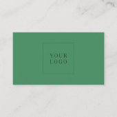 Modern Minimalistisch Roze Groen Professioneel Log Visitekaartje (Voorkant)