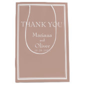 Modern minimalistisch roze medium cadeauzakje (Voorkant)