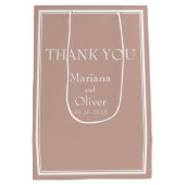 Modern minimalistisch roze medium cadeauzakje (Achterkant)