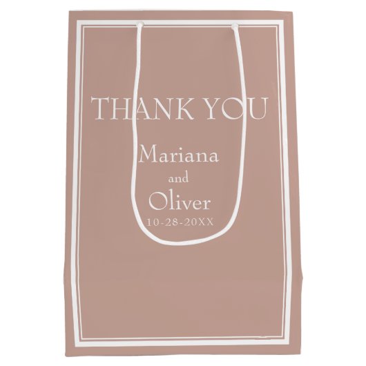 Modern minimalistisch roze medium cadeauzakje (Achterkant)