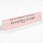 Modern minimalistisch roze naambordje
