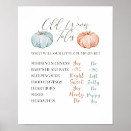 Modern minimalistisch roze peach en Mint pomkin Poster